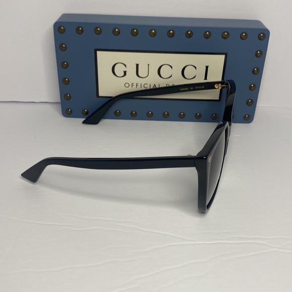 New  GUCCI GG0022S 001 Rectangular shape with GG interlocking metal logos - Picture 7 of 15